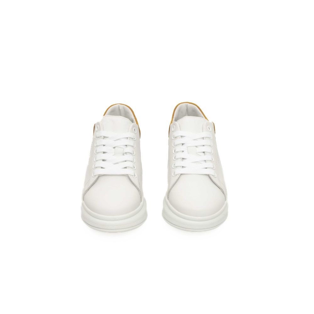Cerruti 1881 White Cowhide Women Platform Sneaker