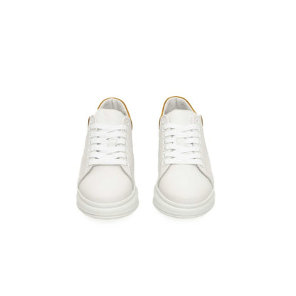 Cerruti 1881 White Cowhide Women Platform Sneaker