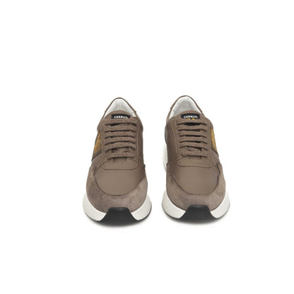 Cerruti 1881 Beige Cowhide Women Sneaker