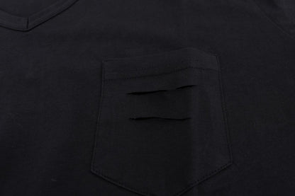 Daniele Alessandrini Blue Cotton V-neck T-Shirt