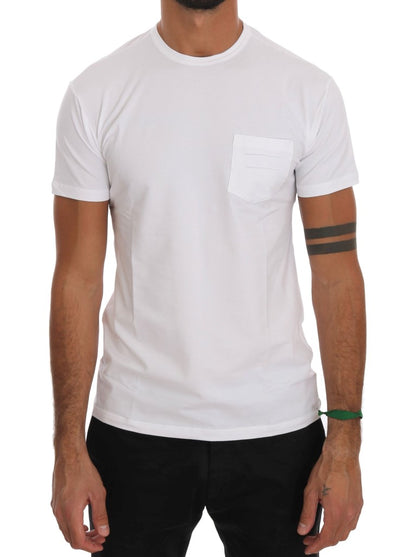 Daniele Alessandrini White Cotton Crewneck T-Shirt