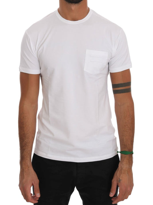 Daniele Alessandrini White Cotton Crewneck T-Shirt