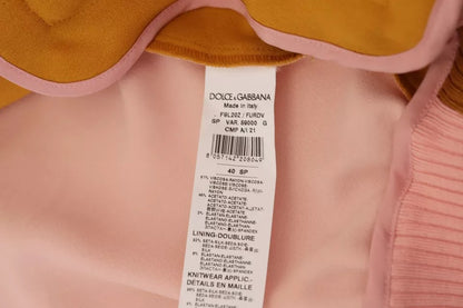 Dolce & Gabbana Multicolor Floral Viscose Full Zip Sweater