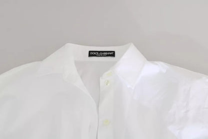 Dolce & Gabbana White Collared Short Sleeve Polo Shirt Top