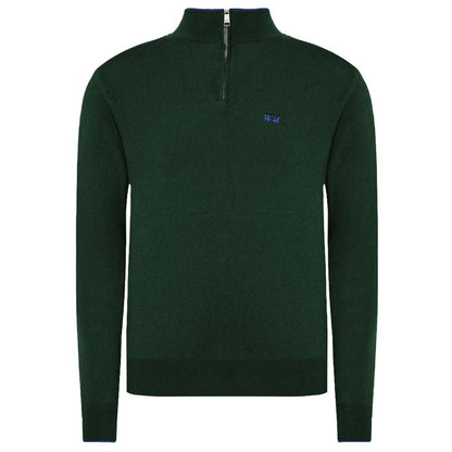 La Martina Green Wool Men Sweater