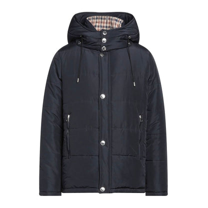 Aquascutum Blue Polyamide Men Jacket