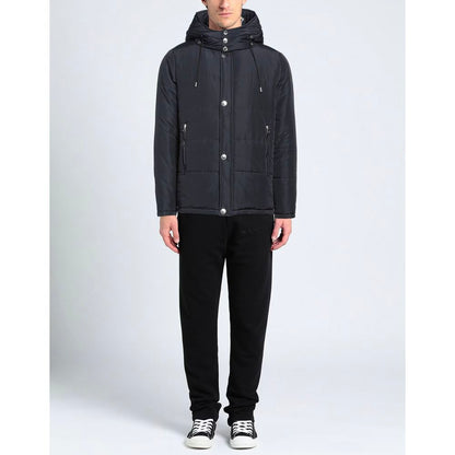 Aquascutum Blue Polyamide Men Jacket
