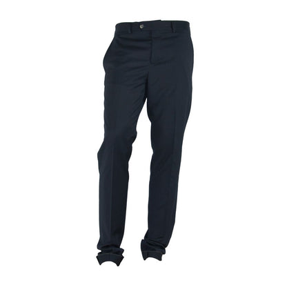 Made in Italy Black Polyester Men's Trouser