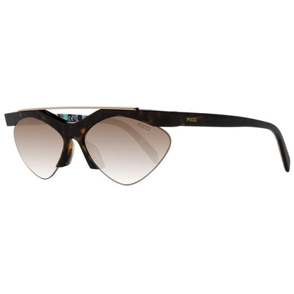 Emilio Pucci Brown Metal & Plastic Sunglasses