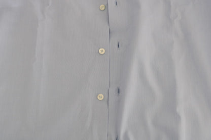 Cavalli Light Blue Cotton Slim Fit Dress Shirt