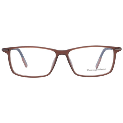Ermenegildo Zegna Brown Plastic Glasses (Frames)