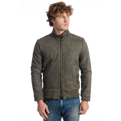 Roberto Pepe Luxury Green Eco Leather Men's Jacket