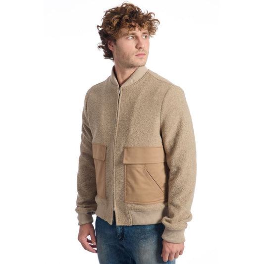 Roberto Pepe Luxury Beige Wool Men's Jacket
