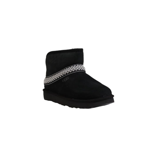 UGG Black Suede Leather Ankle Boots