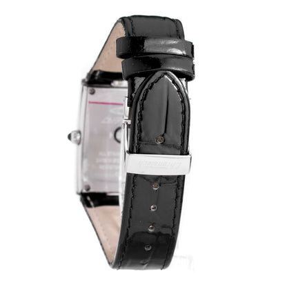 Chronotech Black Leather Dress Watch