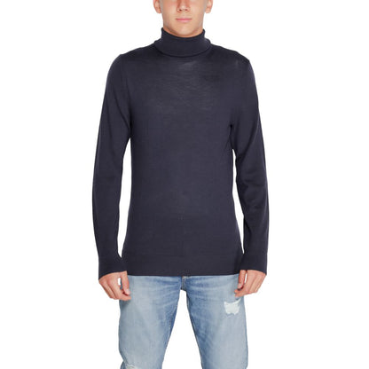 Calvin Klein Blue Wool Turtleneck