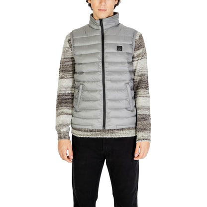 Gianni Lupo Gray Polyamide Sleveless Jacket