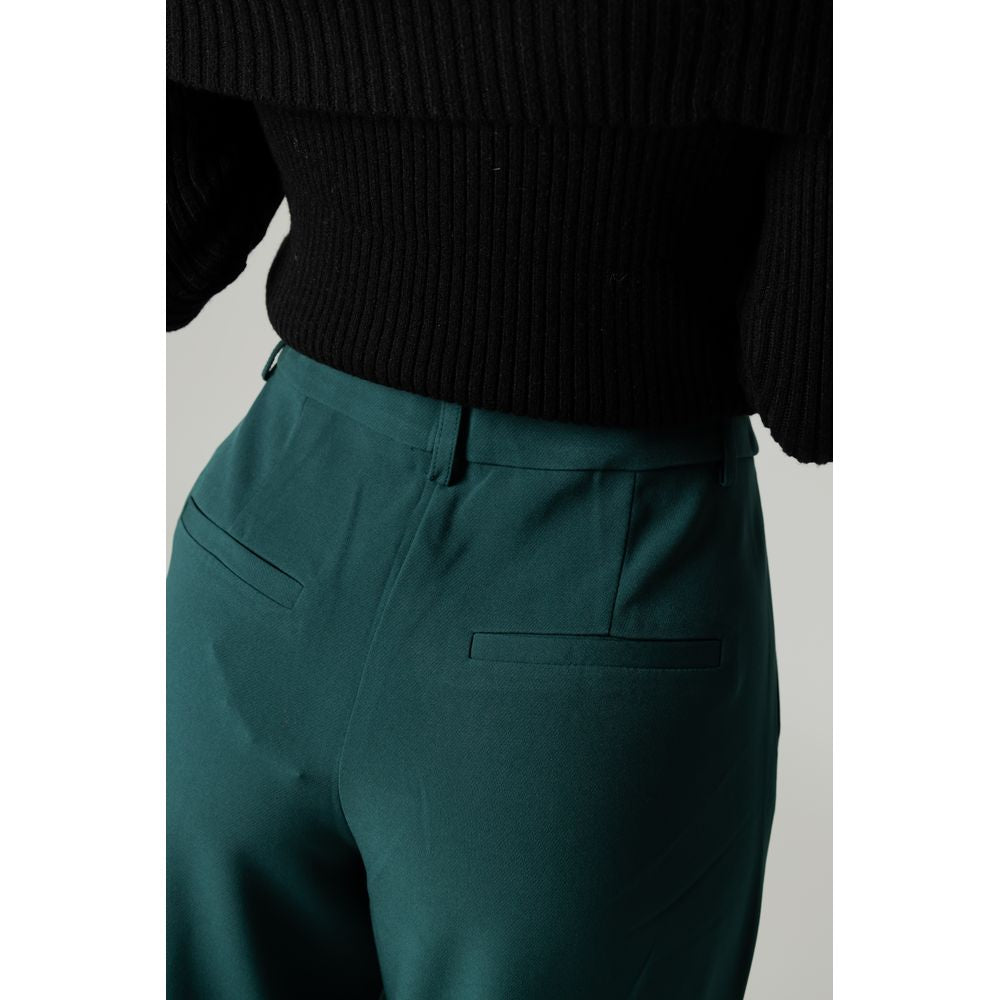 Vila Clothes Bicolor Recycled Polyester Flared Pants