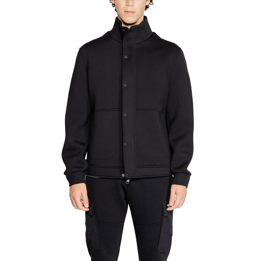 Antony Morato Black Polyester Full-Length Jacket