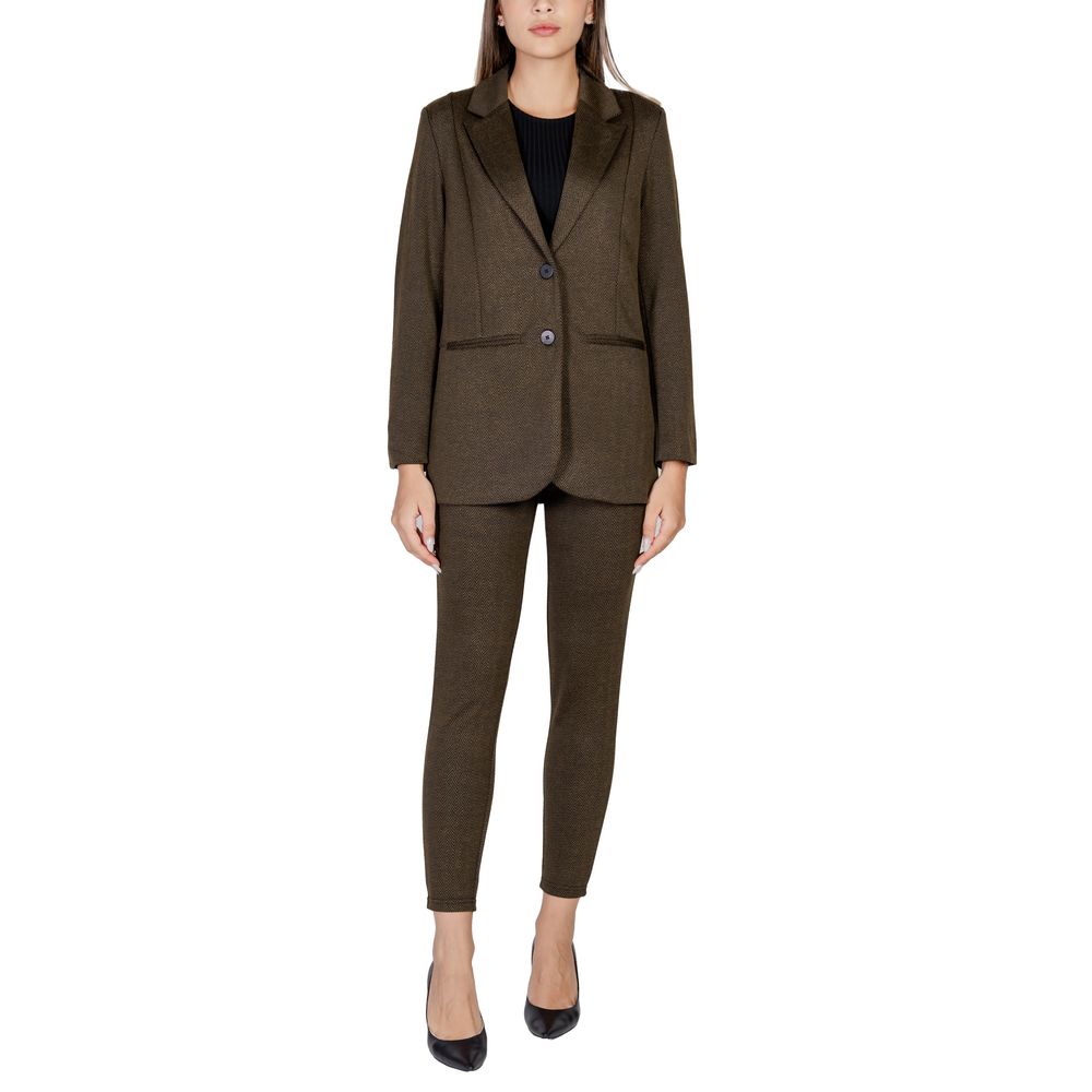 ICHI Green Polyester Blazer