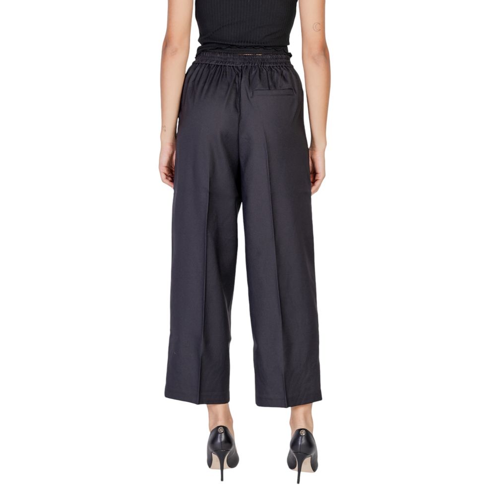 ICHI Black Polyester Pant