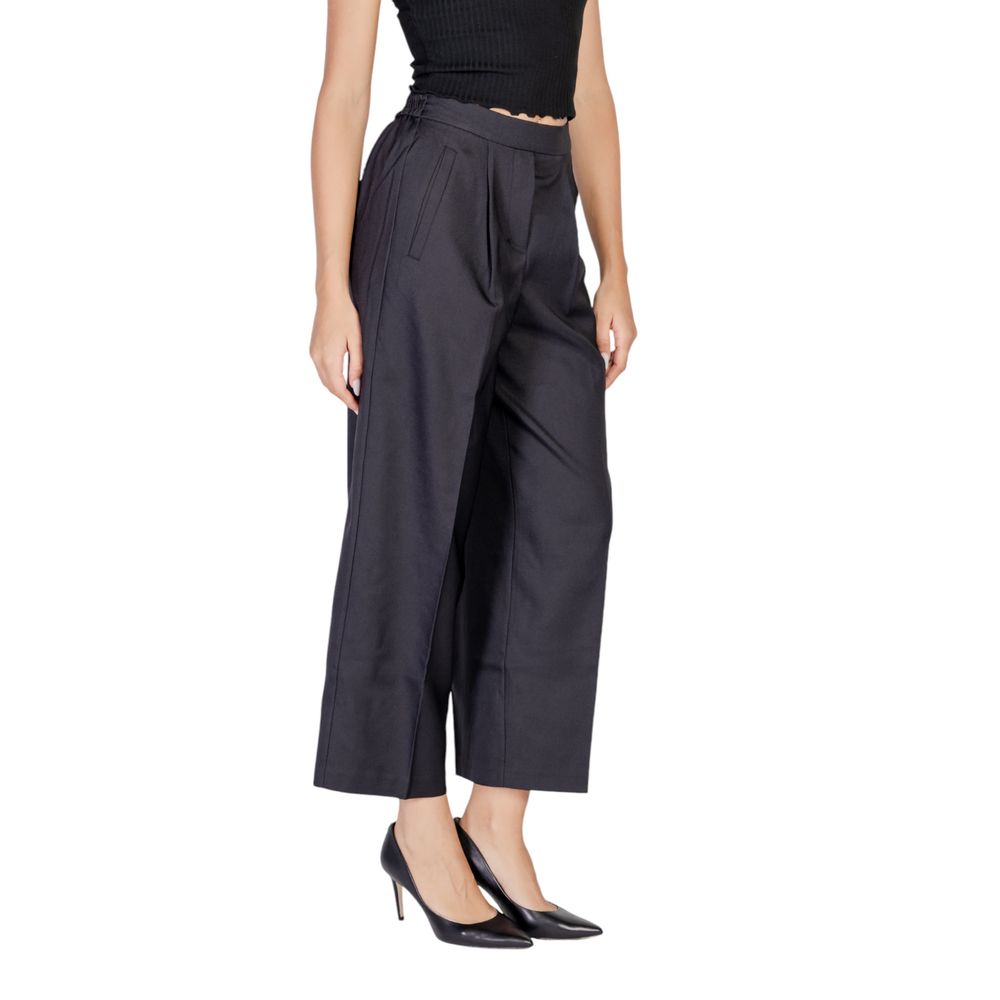 ICHI Black Polyester Pant