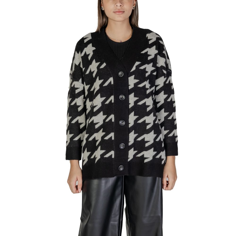 Vero Moda Black And White Marabou Cardigan