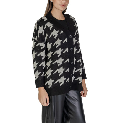 Vero Moda Black And White Marabou Cardigan