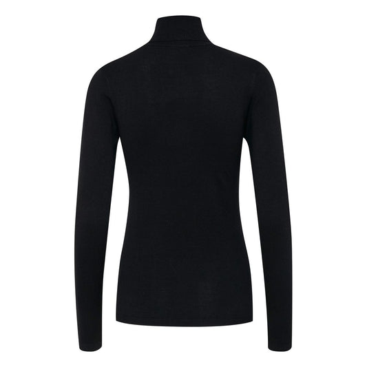 ICHI Black Viscose Turtleneck