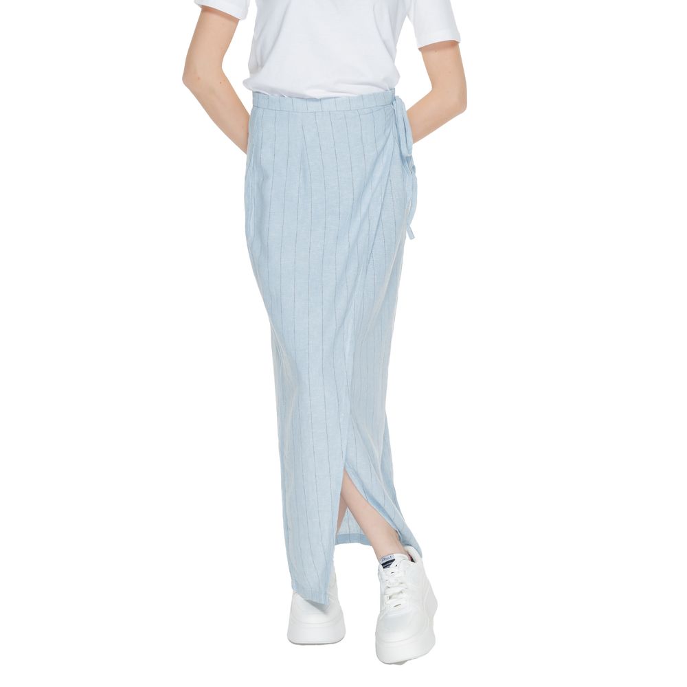 Vero Moda Blue Linen Long Skirt