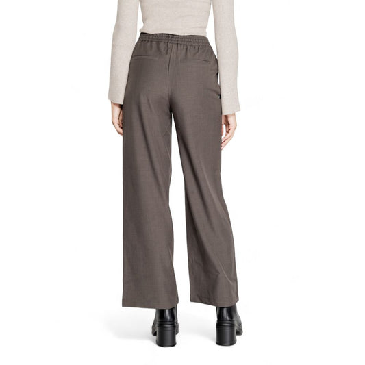 Only Gray Polyester Casual Pants