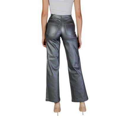 Jacqueline De Yong Silver Viscose Pant