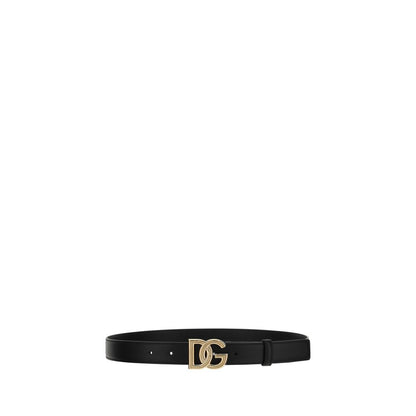 Dolce & Gabbana Black Calf Leather Bos Taurus Regular Belt