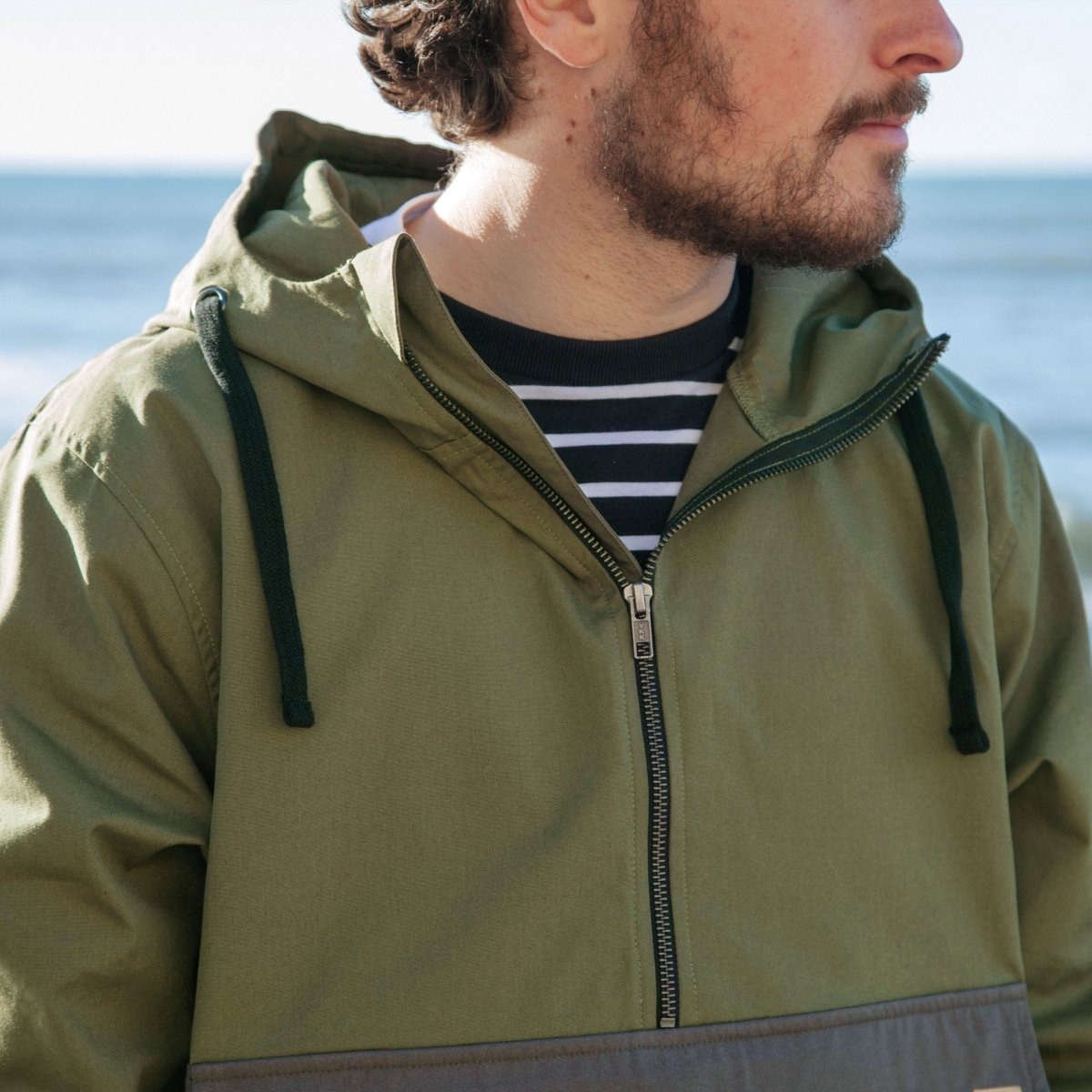 Men's Ebb Water-Repellent Smock   Rust & Solent