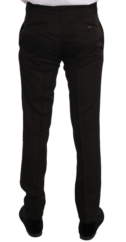 Dolce & Gabbana Brown Wool Crystal Bee Slim Fit MARTINI