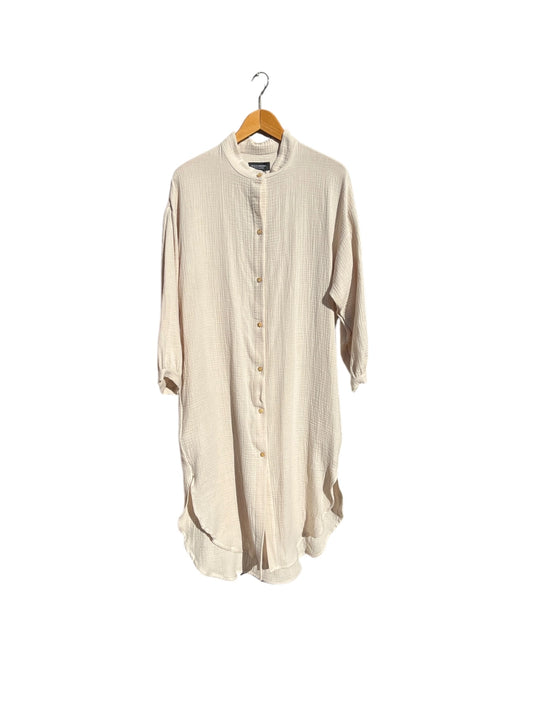 771 Nesprer Dress Beige Organic Cotton Gauze