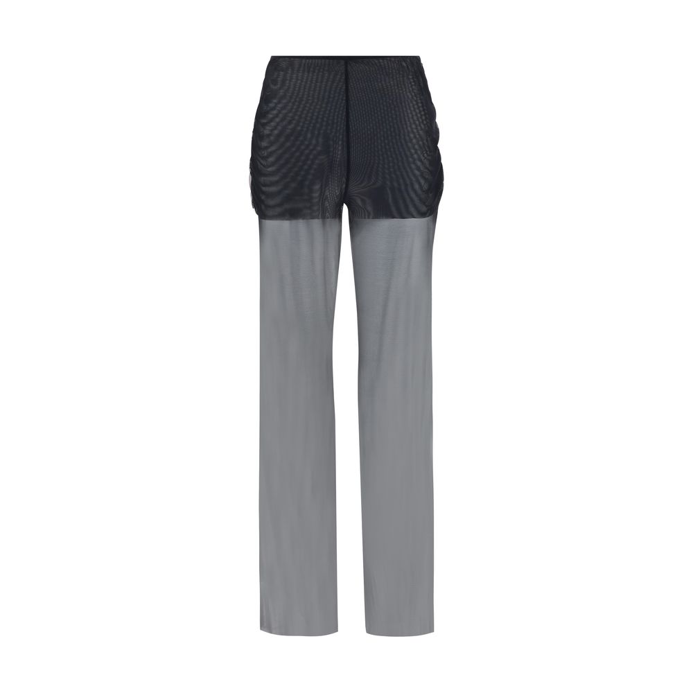 Exilia Black Polyester Casual Pants
