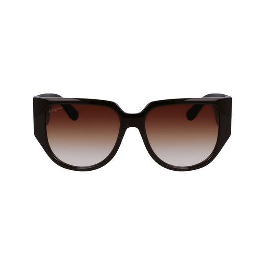 Ferragamo Brown Bio Injected Sunglasses