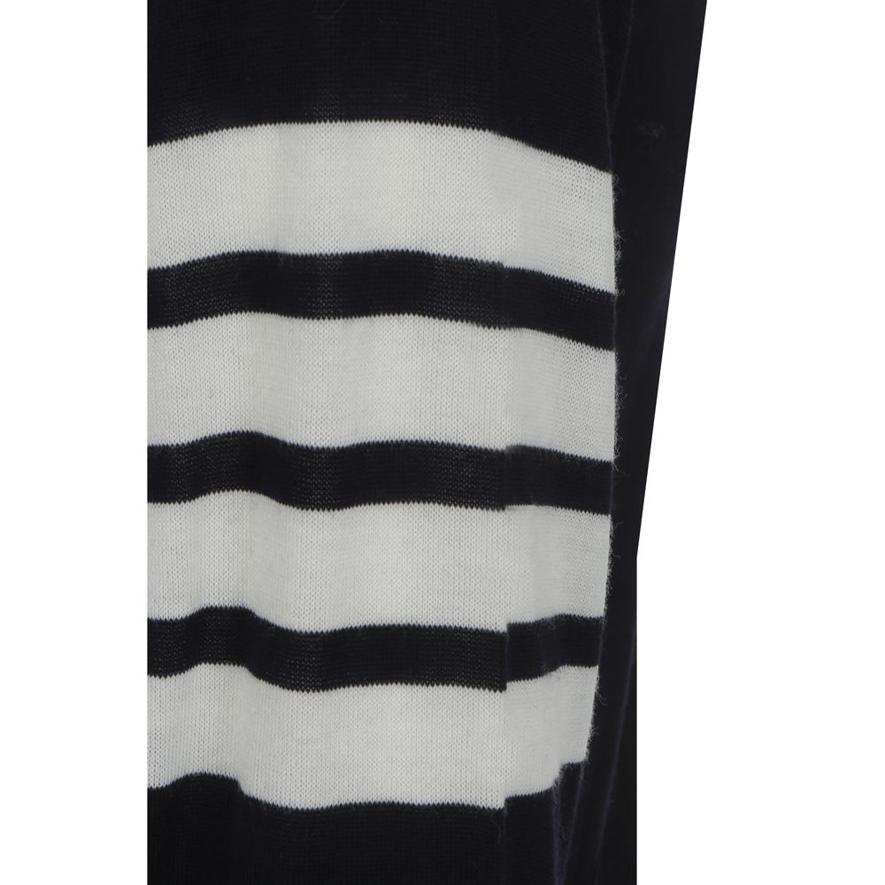 Thom Browne Blue Fleece Wool Cardigan