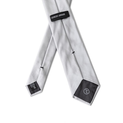 Giorgio Armani Silver Silk Tie