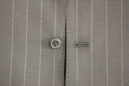 Dolce & Gabbana Black Striped Wool Logo Vest