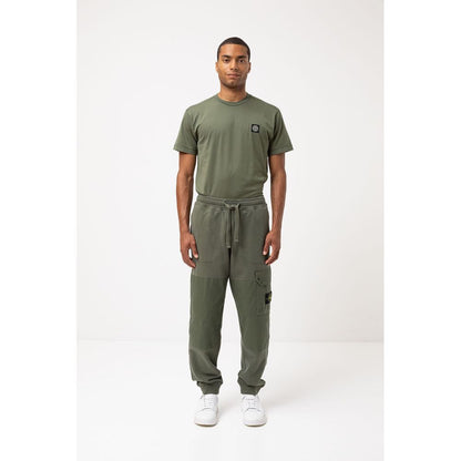 Stone Island Green Cotton Men's Tracksuit Pant