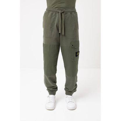 Stone Island Green Cotton Men's Tracksuit Pant