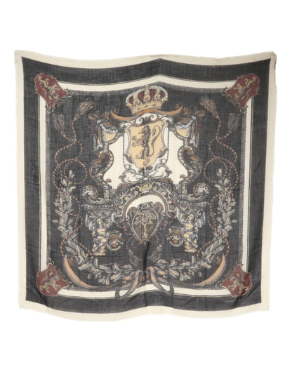 Dolce & Gabbana Multicolor Printed Cashmere Foulard Scarf