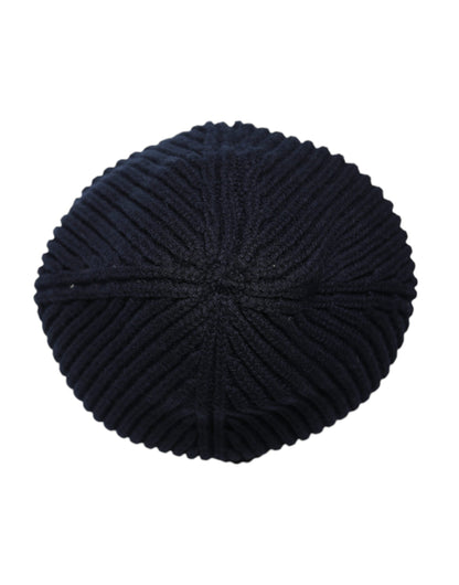 Dolce & Gabbana Black Cashmere Knitted Winter Beanie Hat