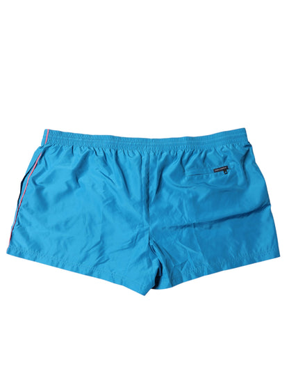 Dolce & Gabbana Turquoise Logo Beachwear Shorts 2Pc Swimwear