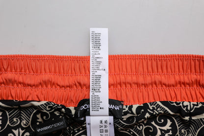 Dolce & Gabbana Orange Polyester Beachwear Shorts 2Pc Swimwear