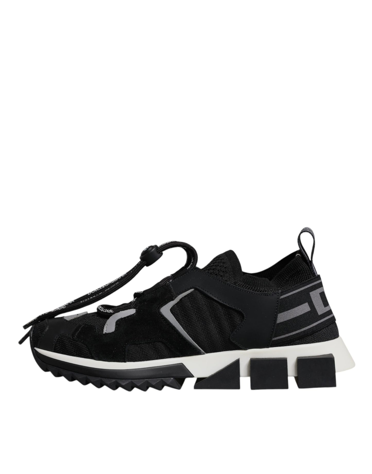 Dolce & Gabbana Black Mesh Sorrento Trekking Sneakers Shoes