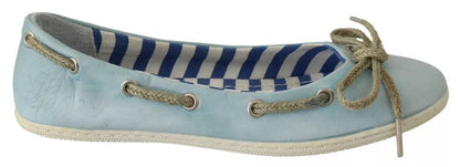 Pantofola D'Oro Minnesota Blue Stripe Flat Slip-On Shoes