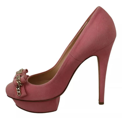 Elisabetta Franchi Pink Bow Stiletto Heel Pumps Shoes